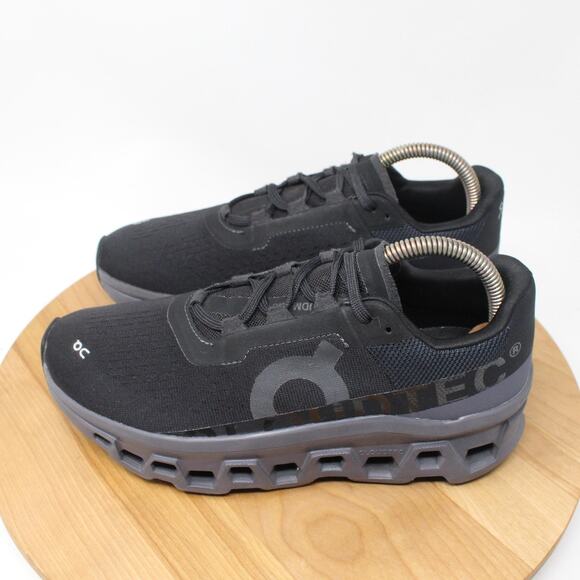 On Cloud Shoes Womens 8.5 Cloudmonster Running Sneakers Black Athleisure Gym - Picture 4 of 10